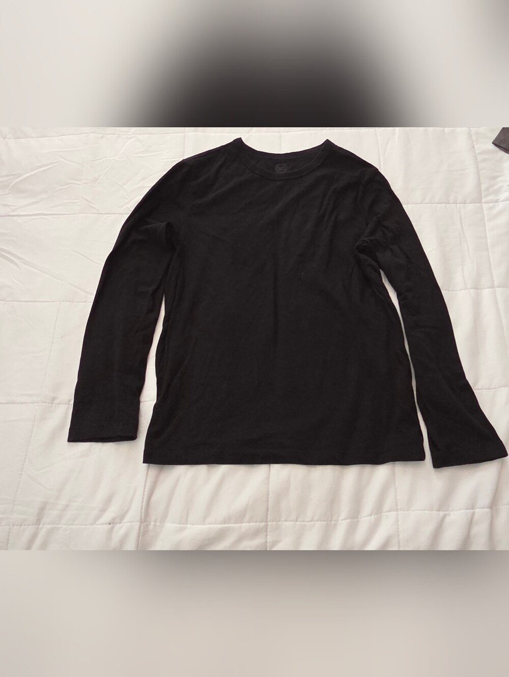 wonder nation KIDS XL 14-16 Black Long-Sleeve Crewneck Shirt